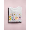 thumbnail image 3 of Colorful Name "selina". Sweatshirt Women -Image by Shutterstock, Female Small, 3 of 4