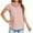 Pink, variant on cfhntfmh Womens Buttons down Shirts Summer Fashion Lapel Neck Long Sleeve Tunic Blouses Soft Short Sleeve Casual Tops