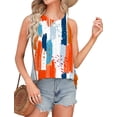 thumbnail image 5 of Sherrylily Summer Women Tank Top Loose High Neck Sleeveless Tops Flowy Cami Pleated Shirts, 5 of 5