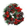 thumbnail image 1 of Naiovety Guirnalda de Navidad para puerta delantera, guirnaldas colgantes para exteriores, guirnaldas artificiales rústicas, adornos colgantes Kits de decoración para fiestas Tipo 2, 1 of 6