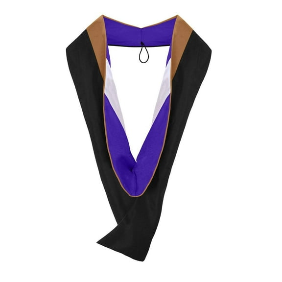 Endea Graduation Masters Hood For Business, Accounting, Commerce, Industrial, Labor Relations - Drab/Purple/White
