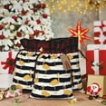 thumbnail image 6 of Rocae Gold Flamingo Print Christmas Drawstring Linen Gift Bag with Drawstrings Treat Bag Goody Present Bags for Christmas Party Favor, 6 of 8