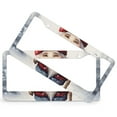 thumbnail image 2 of Christmas Gnome License Plate Cover 2 PCS Valentines Day Decorations License Plate Frame License Plate Shield Frame for US Standard Vehicles for Women Men 2 Hole Metal License Plate Frames, 2 of 6