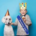 thumbnail image 4 of combinaison De Couronne De Roi D'anniversaire Pour Garons (bleu), Ceinture, Drapeau Et Pingles Boutons Pour Garons D'anniversaire - Dcoration De, 4 of 5