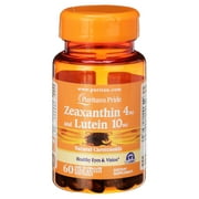 Puritans Pride Zeaxanthin 4mg with Lutein 10mg Softgels, 60 Count