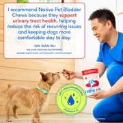 Native Pet Bladder Chews for Dogs, Urinary & Bladder Support with Cranberry for UTI and Kidney Health, 30ct