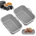 thumbnail image 1 of Friteuse d'Air Silicone Pot 2Pcs Résistant à la Chaleur Antiadhésif Friteuse d'Air Silicone Friteuse Doublure Pliable pour Four Friteuse d'Air Micro-Ondes, 1 of 9