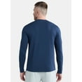 thumbnail image 3 of Athletic Works Men's and Big Men's Tri Blend Long Sleeve Pocket Tee, Sizes XS-5XL, 3 of 5