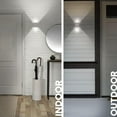 thumbnail image 6 of Luxrite Square LED Up and Down Wall Sconce, 5CCT 2700K-5000K, 15W, 1000LM, IP65, Nickel 2-Pack, 6 of 7