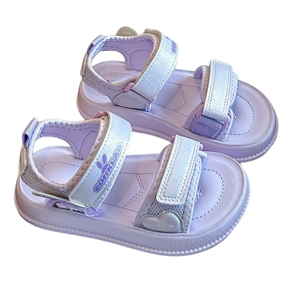 UAYOTSE Girls Sandals Kids Strap Flat Sandals Open Toe Summer butterfly Casual Sandals,Sizes 5.5