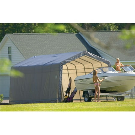 Green Carport - Shelterlogic 13' x 24' x 10' Peak Style Carport Shelter