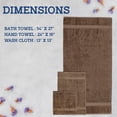 thumbnail image 4 of Casa Lino Cotton Bath Towel Set 4 Piece, 1 Bath, 2 Washcloths, 1 Hand, Soft Absorbent - Brown, 4 of 7