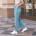 thumbnail image 5 of Resicozy Womens Sweatpants 2025 Fall Baggy Wide Leg Sweatpant Drawstring Straight Leg Sweat Pants with Pockets Light Blue XL, 5 of 8