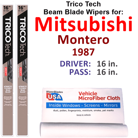 1987 Mitsubishi Montero Beam Blade Wipers (Set of 2)