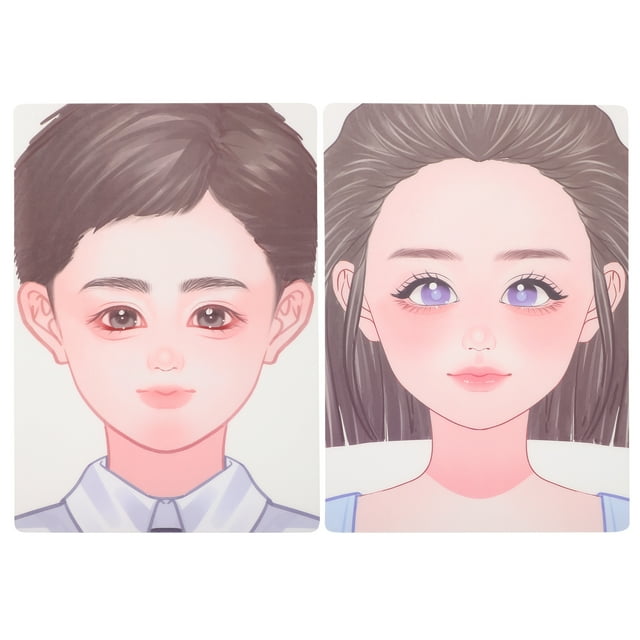 2Pcs Dresser Practice Face Plastic Makeup Practice Board Face Painting Board Face Painting Tool
