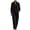 Black, variant on Yuanlook Women's Coordinated Velvet Two Piece Outfit, Stand Collar Button Placket Top and Drawstring Wide Leg Pants for Weekend Errands and City Strolls S‑XXL