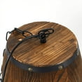 thumbnail image 4 of Pendants Ceiling Lamp Light Bar Cafe E27 Wine Wood Barrel Hanging Fixture, 4 of 5