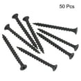 thumbnail image 3 of Uxcell #8 x 1 31/32-Inch Wood Screws Carbon Steel Self Tapping Black 50 Pack, 3 of 5