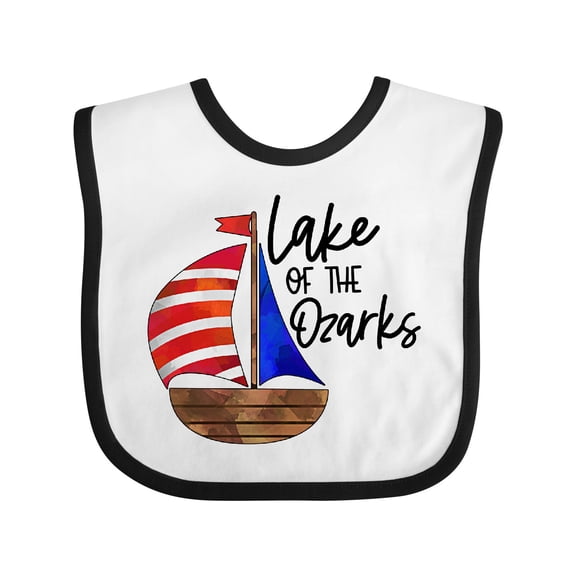 Inktastic Lake of the Ozarks Sailboat Boys or Girls Baby Bib