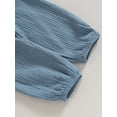 thumbnail image 2 of Toddler Baby Boys 2-piece Outfit, Contrast Color Long Sleeve Crew Neck T-shirt with Long Pants Fall Set, 2 of 7