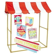 Baseball Concessions Stand Tabletop Tent Kit, Party Decor, Party Supplies, 6 Pieces