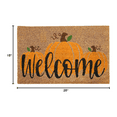 thumbnail image 2 of Kashi Home Coir Door Mat Fall Decor Printed Pumpkins 18x28 Non-Slip Doormat, Durable Outdoor/Indoor Rug, Welcome Pumpkins Fall Theme, 2 of 6