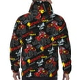 thumbnail image 3 of Bingfone Monster Truck Men's Drawstring Hoodie Long Sleeve Pocket Sweatshirts-4X-Large, 3 of 6