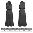 thumbnail image 4 of Elegante vestido de noche de satén con cuello halter sin mangas para boda de verano para mujer (M), 4 of 5