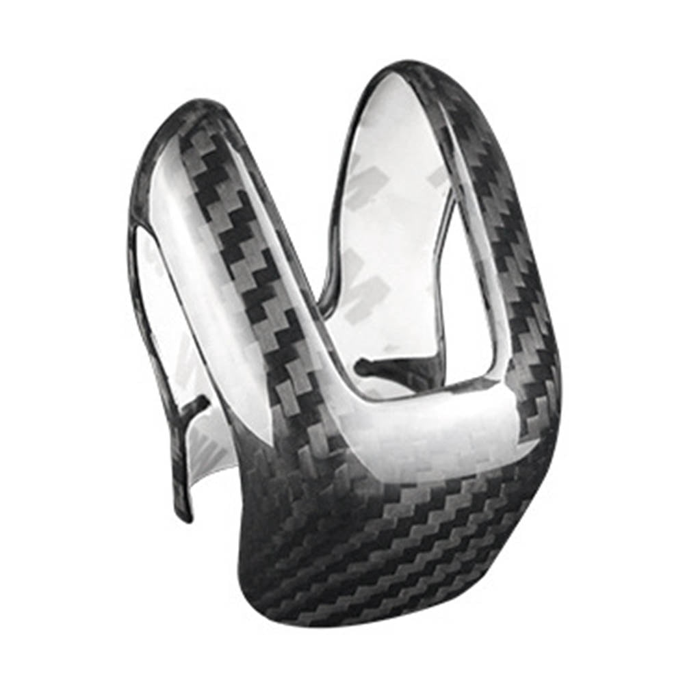ZS Carbon Fiber Car Gear Shift Knob Cover For Volvo XC60 XC90 S60 S90 V60 V90 Black
