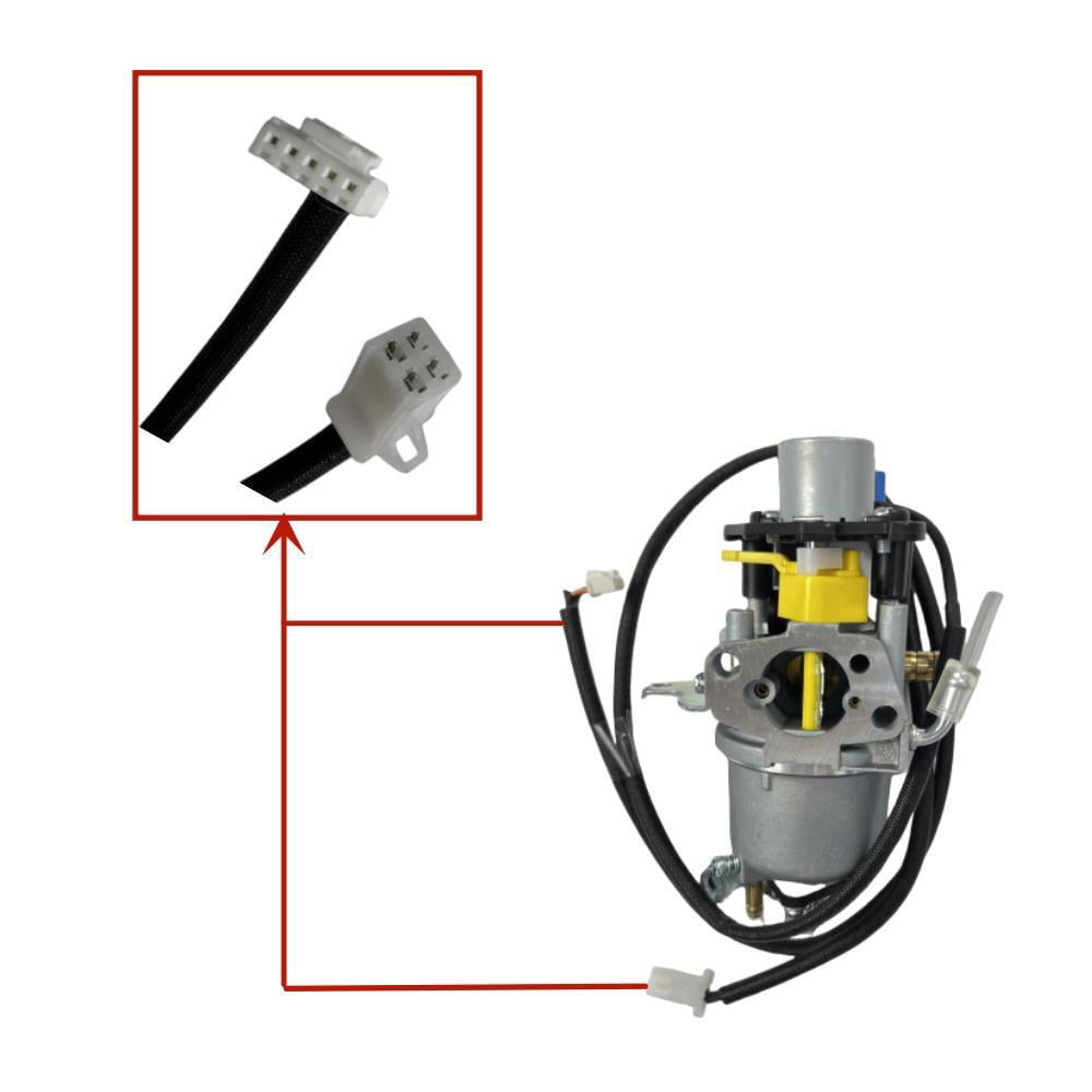 POWER PRODUCTS Carburetor Assembly with Stepper Motor, Gaskets & Fuel Line for Predator 5000 Watts Dual-Fuel Inverter Generator (Fits SKU 71367, 70143)