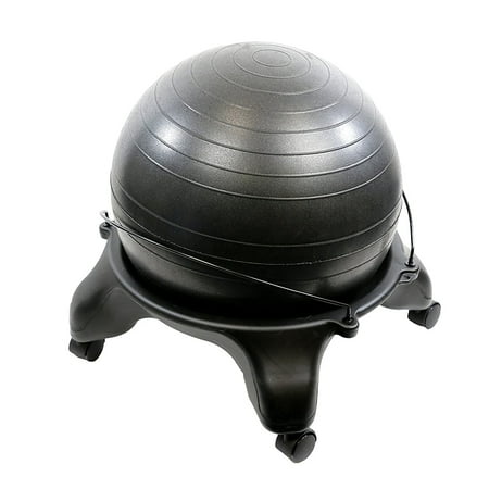 CanDo Ball Stool - Plastic - Mobile - No Back - Adult Size - with 20" Ball
