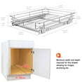 thumbnail image 3 of Kitchen Pull Out Cabinet Organizer, 17"W x 21"D x 4"H Under Cabinet Slide Out Sliding Shelf, Chrome, 3 of 7