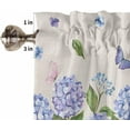 thumbnail image 3 of Kitchen Curtains Set, Purple Blue Spring Floral Kitchen Curtains and Valances Set, Farmhouse Summer Botanical Rod Pocket Tier Curtains 24 Inch Length for Cafe/Bedroom Windows, 3 of 6