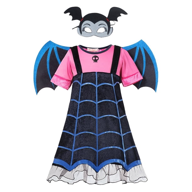Disney Vampirina Cosplay Dress Girl Kids Princess Dress Up Christmas Halloween Costume Children Carnival Party Disguise Vampire4T (Size 130) Gao Jinjia LED