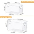 thumbnail image 3 of 10Pcs Plastic Pantry Organization and Storage Bins with Drawer Organizers Clear Fridge Organizer for Kitchen Snack Cabinet Freezer Countertops, 3 of 7