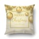 thumbnail image 1 of Funda de almohada ABPHQTO Navidad Feliz Navidad y Feliz Año Nuevo Con Bolas Doradas 40x40 cm, 1 of 1