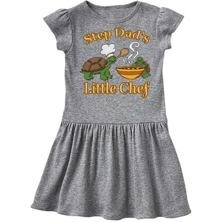 

Inktastic Step Dad s Little Chef with Cute Turtles Gift Toddler Girl Dress