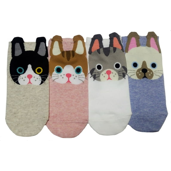JJMax Women's Kitty Design Socks for Cat Lovers