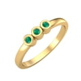 thumbnail image 2 of Round Shape Green Onyx Stackable Women Mother's Day Gift Ring 925 Silver Gold Vermeil Delicate Jewelry, 2 of 3