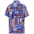 thumbnail image 2 of HAPPY BAY Men's Hawaiian Shirts Short Sleeve Button Down Shirt Floral Shirt Men Casual Vacation Summer Party Caribbean Shirts for Men Funny XXL Hawaii Theme, Blue, 2 of 5