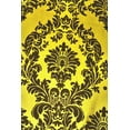 thumbnail image 2 of 10 Yards Yellow Black Flocking Damask Taffeta Velvet Fabric 58" Flocked Décor, 2 of 2