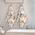thumbnail image 3 of Dreamtimes Autumn Maple Dish Towels Kitchen Towel 2 PCS, Fall Leaves Hand Towels Ultra Soft and Highly Absorbent,Decorative Fingertip Face Towel for Bathroom Hotel, 28.3"x14.4", 3 of 5