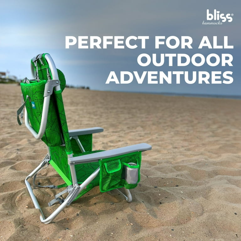 Bliss Hammocks Aluminum Beach Chair with Detachable Cooler Bag, 5