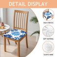 thumbnail image 2 of Blue Pioneer Flower Seat Covers for Dining Room Chairs Set Of 4,Stretch Printed Washable Chair Seat Cover with Elastic Ties and Button,Removable Waterproof Couch Cushion Covers, 2 of 6