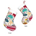 thumbnail image 3 of Daiia London Symbols Print Christmas Stocking，18"Large Knitted Xmas Stocking for Kids, Family Stocking for Fireplace Christmas Holiday Party Decoration, 3 of 7