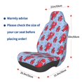 thumbnail image 3 of Fuzoiu Cartoon Lobsters 2 Print Elastic Car Seat Covers, Seat Cover Protector,Universal Fit Interior Covers for Most Cars,Washable Seat Cover Non Slip for SUV,Sedan,Van, 3 of 5
