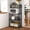 French Oak Grey, variant on HOMLUX 5-Tier Coffee Bar Bakers Rack with Top Cabinet, Engineered Wood Kitchen Storage Shelf Pantry Organizer, Tool-Free, Gray