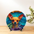 thumbnail image 6 of Honeii Colorful Textured Chihuahua Print Elegant Bone China Decorative Plate, Porcelain Plate,Art Crafts,Ceramic Ornaments for Home Office Wall Decor-10in, 6 of 6