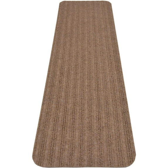 Stair Treads Collection Indoor Skid Slip Resistant Carpet Stair Tread Treads (Beige, 1 piece (7 in x 24 in))