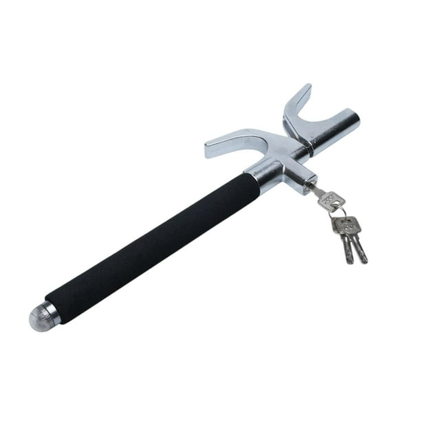 Bloqueo de volante con llave perfecl Dispositivo de bloqueo antirrobo para automóvil Negro Tamaño ajustable 430 a 695 mm